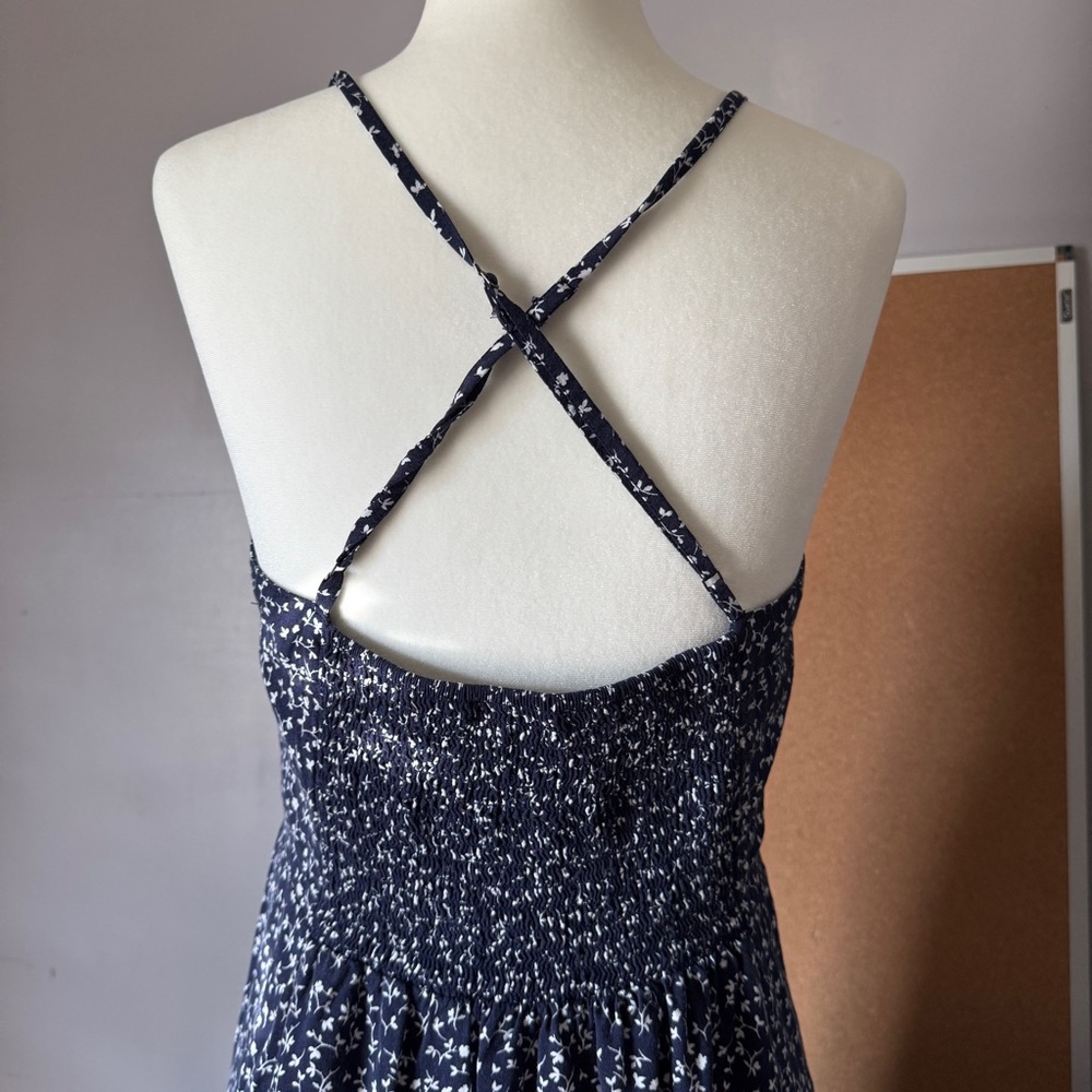 GAP Navy Blue Mini Dress with White Floral Pattern - Picture 3 of 5